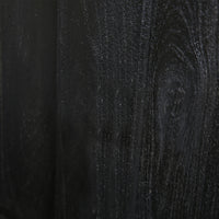 58 Inch Mango Wood Sideboard Buffet Console Cabinet with White Marble Top, 3 Drawers, Sandblasted Black - BM163021