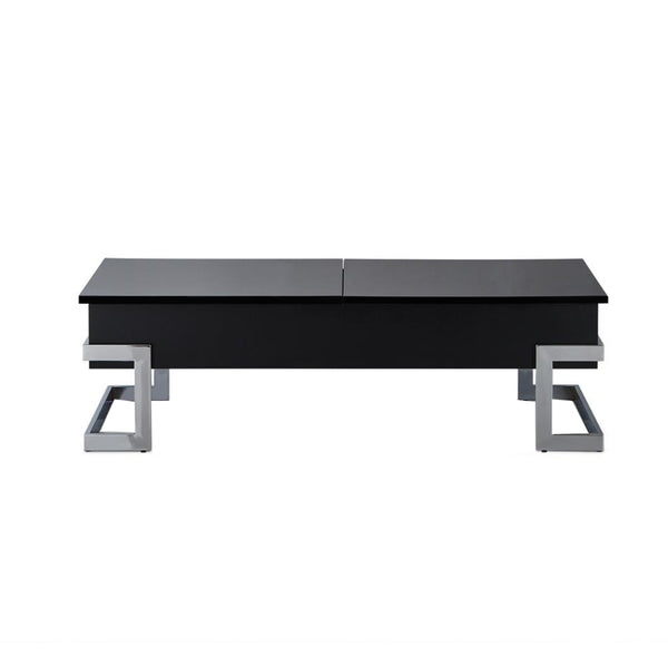 BM185789 Wooden Coffee Table With Lift Top Storage Space, Black