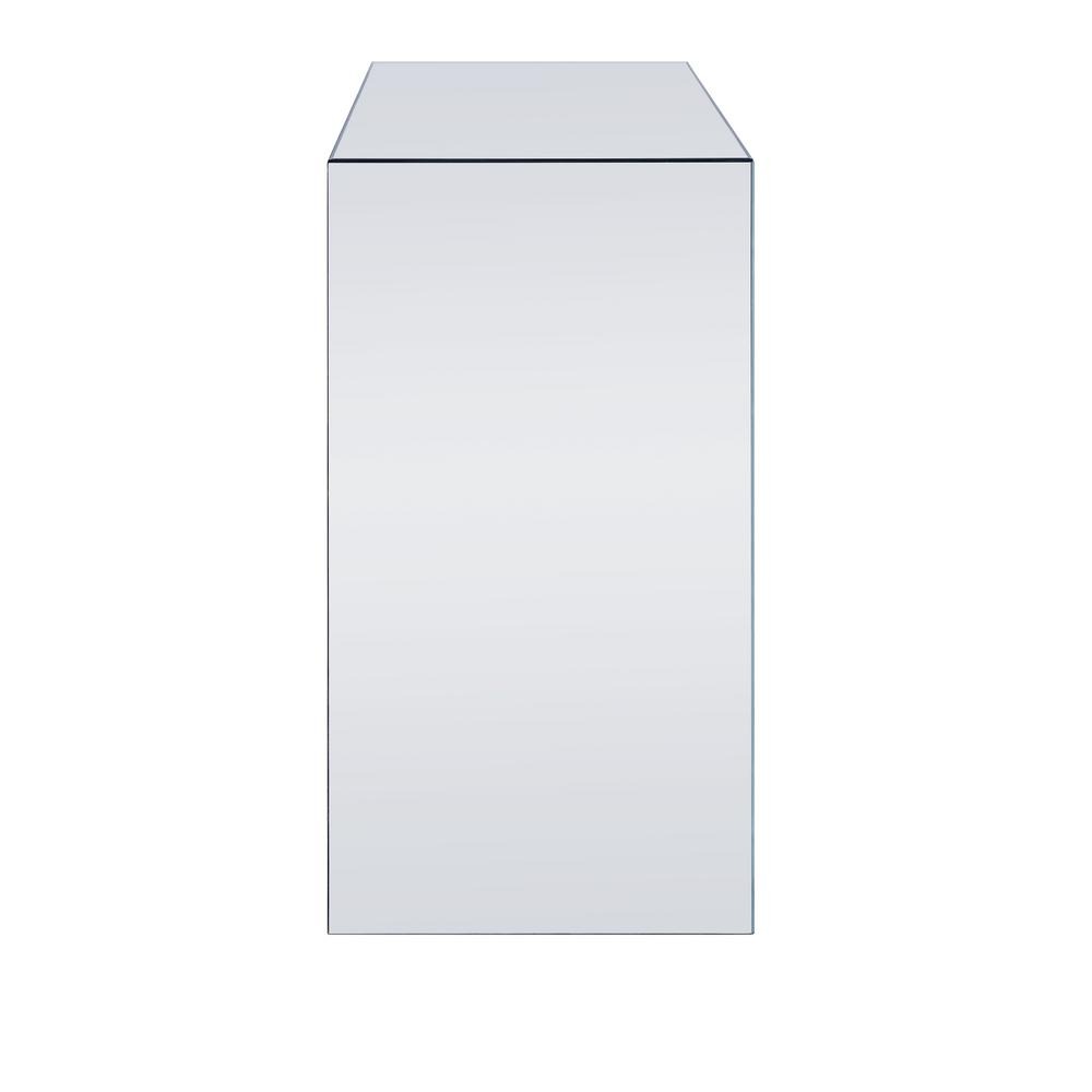 Wood and Mirror Cabinet with Three Drawers, Clear - BM196005