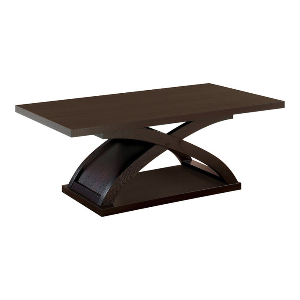Arkley Contemporary Style Coffee Table, Dark Walnut - BM123070
