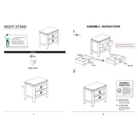 Patra Transitional Nightstand, Acacia & Walnut - BM123140