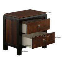 Patra Transitional Nightstand, Acacia & Walnut - BM123140