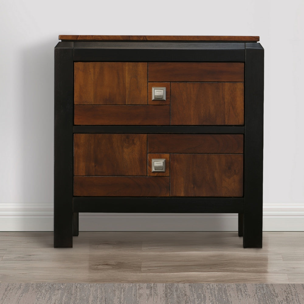 Patra Transitional Nightstand, Acacia & Walnut - BM123140