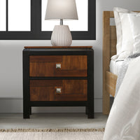 Patra Transitional Nightstand, Acacia & Walnut - BM123140
