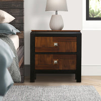 Patra Transitional Nightstand, Acacia & Walnut - BM123140