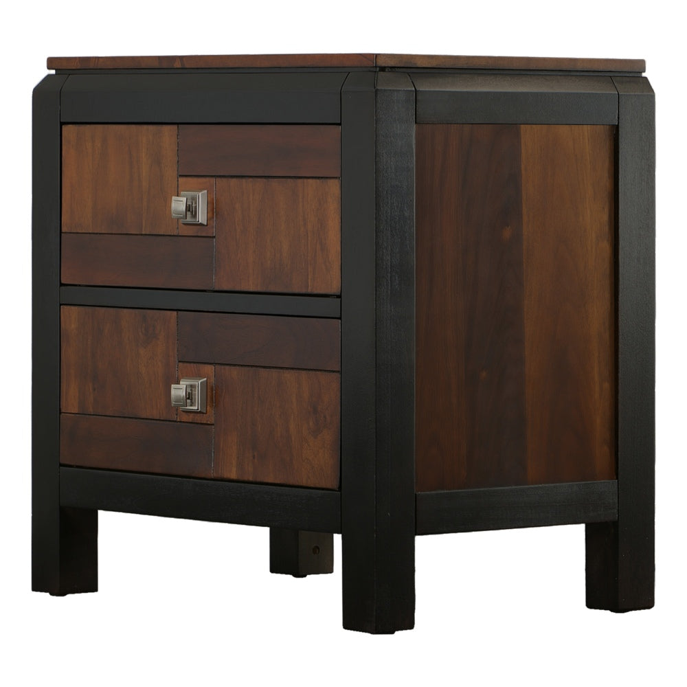 Patra Transitional Nightstand, Acacia & Walnut - BM123140
