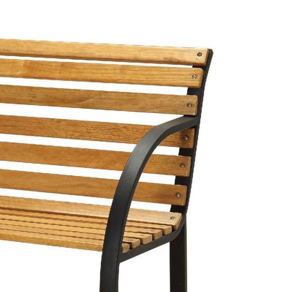 BM123183 Dumas Transitional Style Patio Bench, Natural Oak