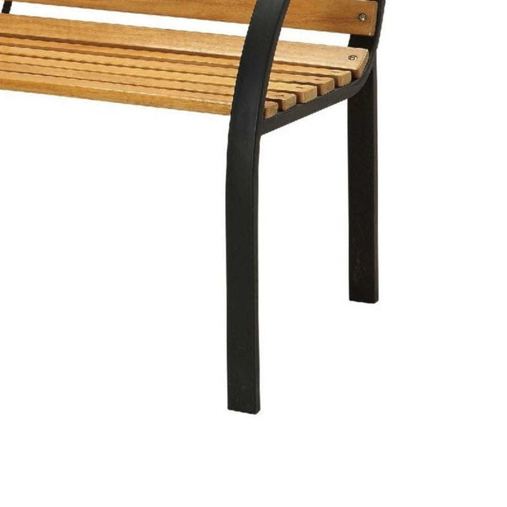 BM123183 Dumas Transitional Style Patio Bench, Natural Oak