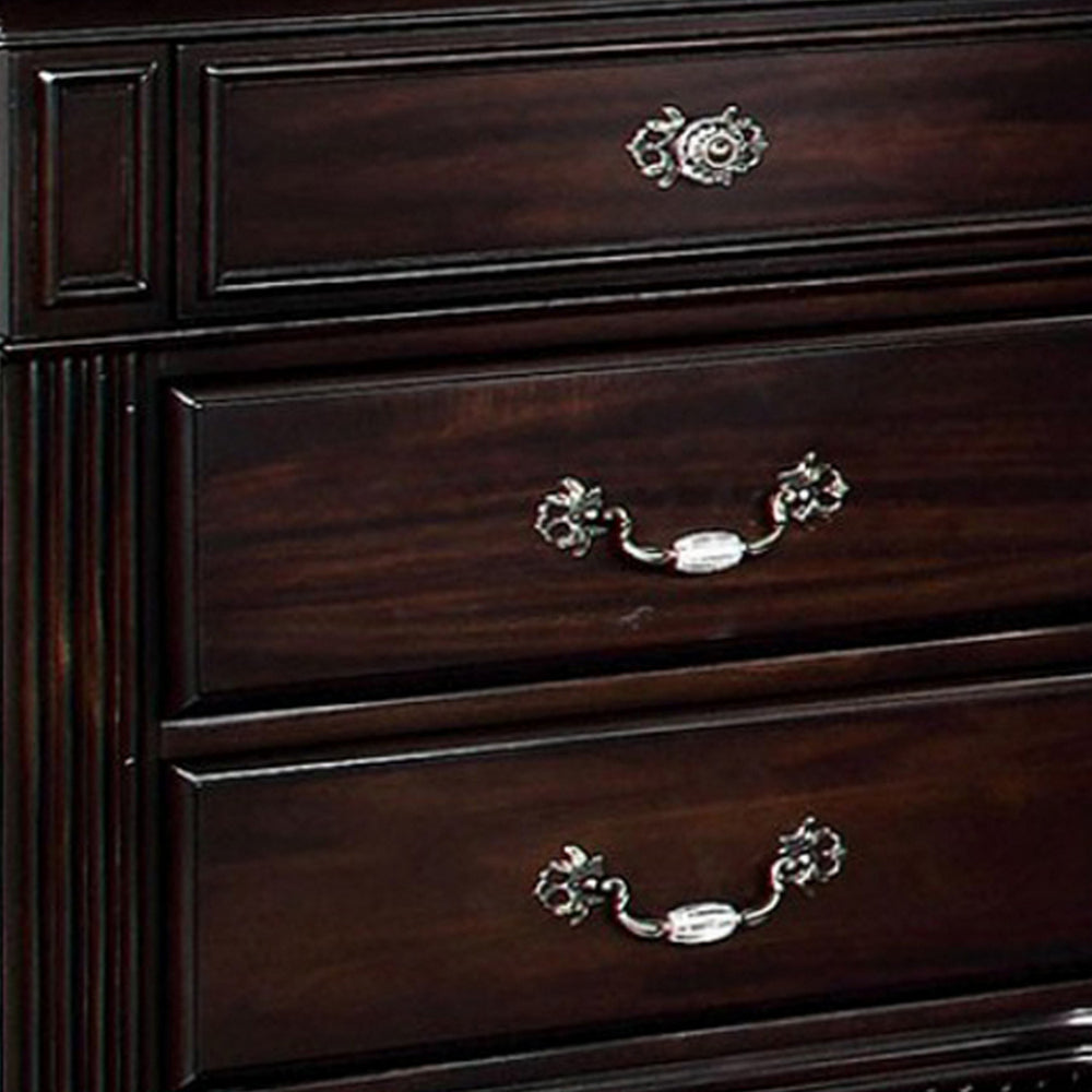 BM137844 Syracuse Traditional Style Beautiful Nightstand, Dark Walnut