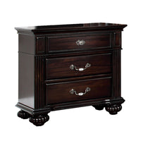 BM137844 Syracuse Traditional Style Beautiful Nightstand, Dark Walnut