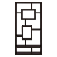 Aesthetic Fine Looking Rectangular Bookcase, Cappuccino Brown - BM156231