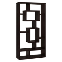 Aesthetic Fine Looking Rectangular Bookcase, Cappuccino Brown - BM156231