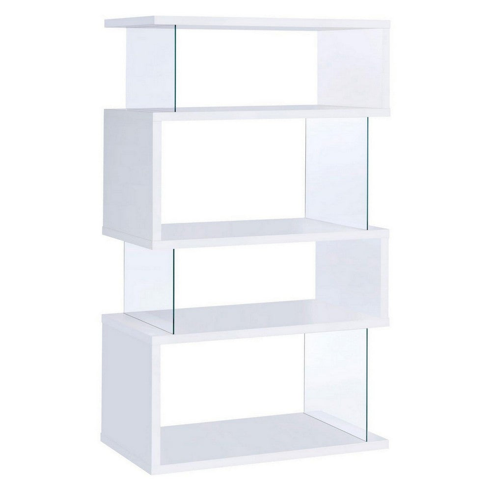 BM156242 Fantastic glossy white wooden bookcase