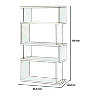 BM156242 Fantastic glossy white wooden bookcase