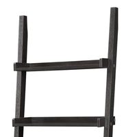 BM159054 Sleek Wooden Ladder Bookcase with 5 Shelves, Brown