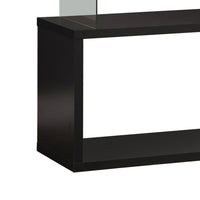 BM159055 Asymmetrical Snaking Wooden Bookcase, Black