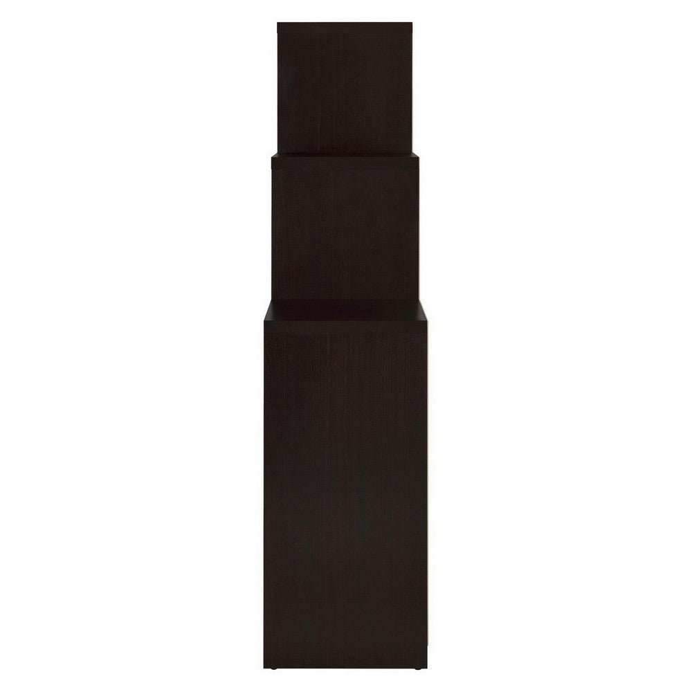 BM159127 Contemporary Bookcase with Stair-like Design, brown