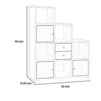 BM159127 Contemporary Bookcase with Stair-like Design, brown