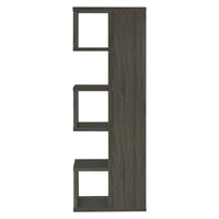 BM159406 Sturdy Semi-Backless Wooden Bookcase, Gray