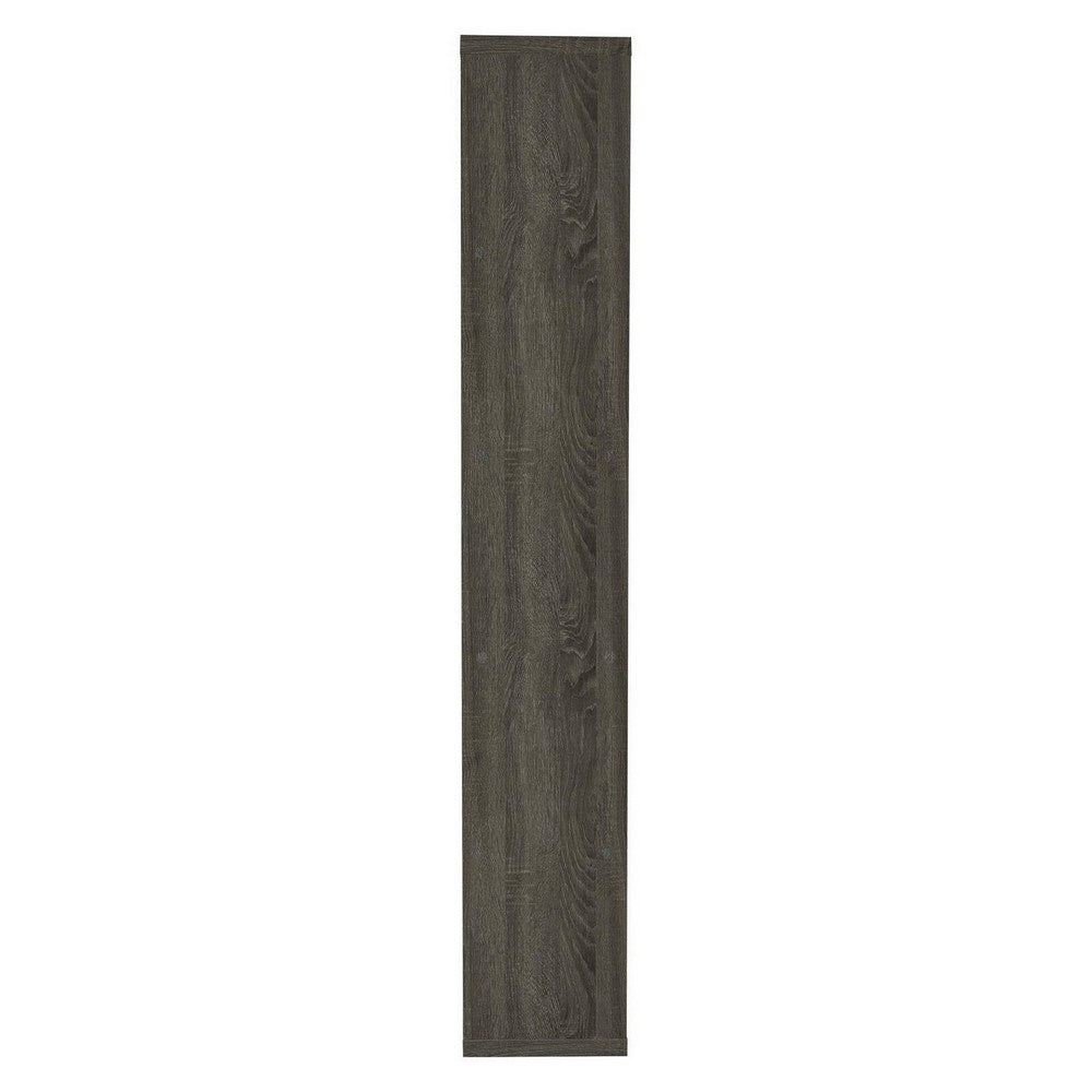 BM159406 Sturdy Semi-Backless Wooden Bookcase, Gray