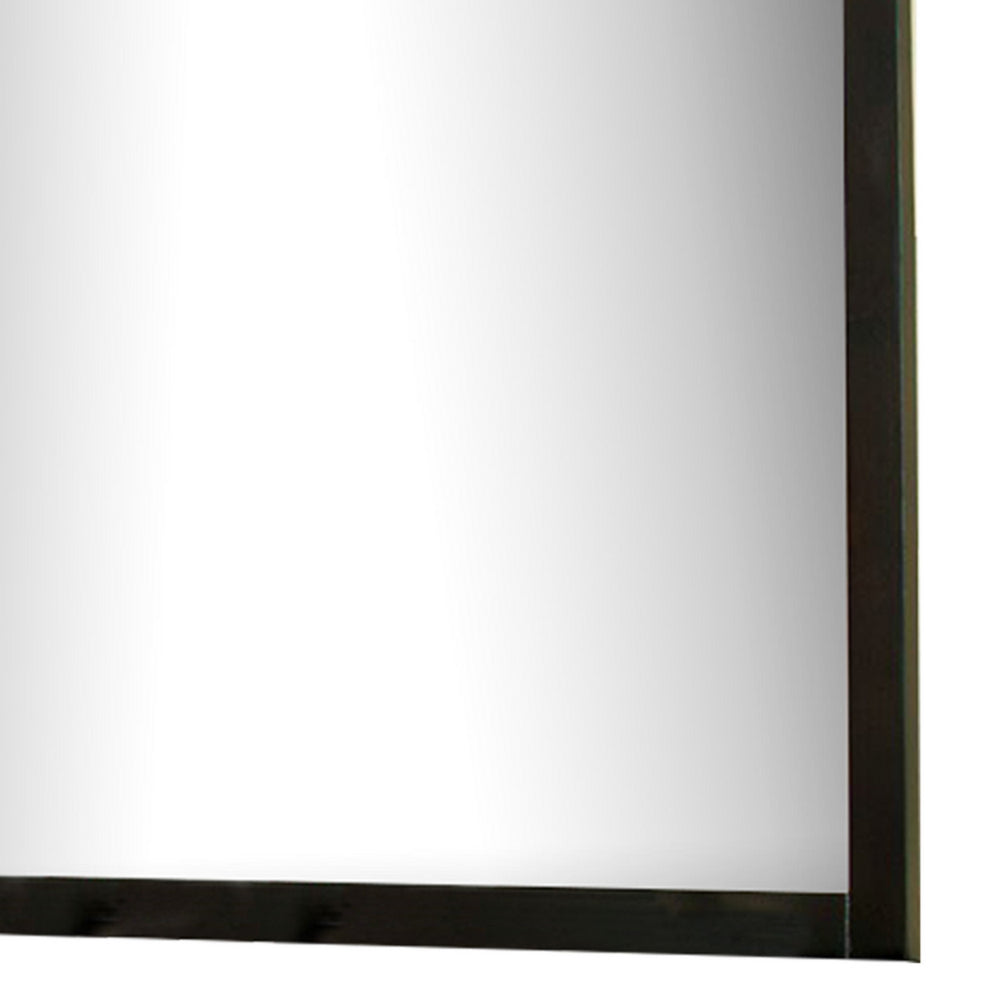 BM168971 Mirror With Wooden Frame, Espresso Brown