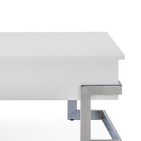 BM185788 Wooden Coffee Table With Lift Top Storage Space, White