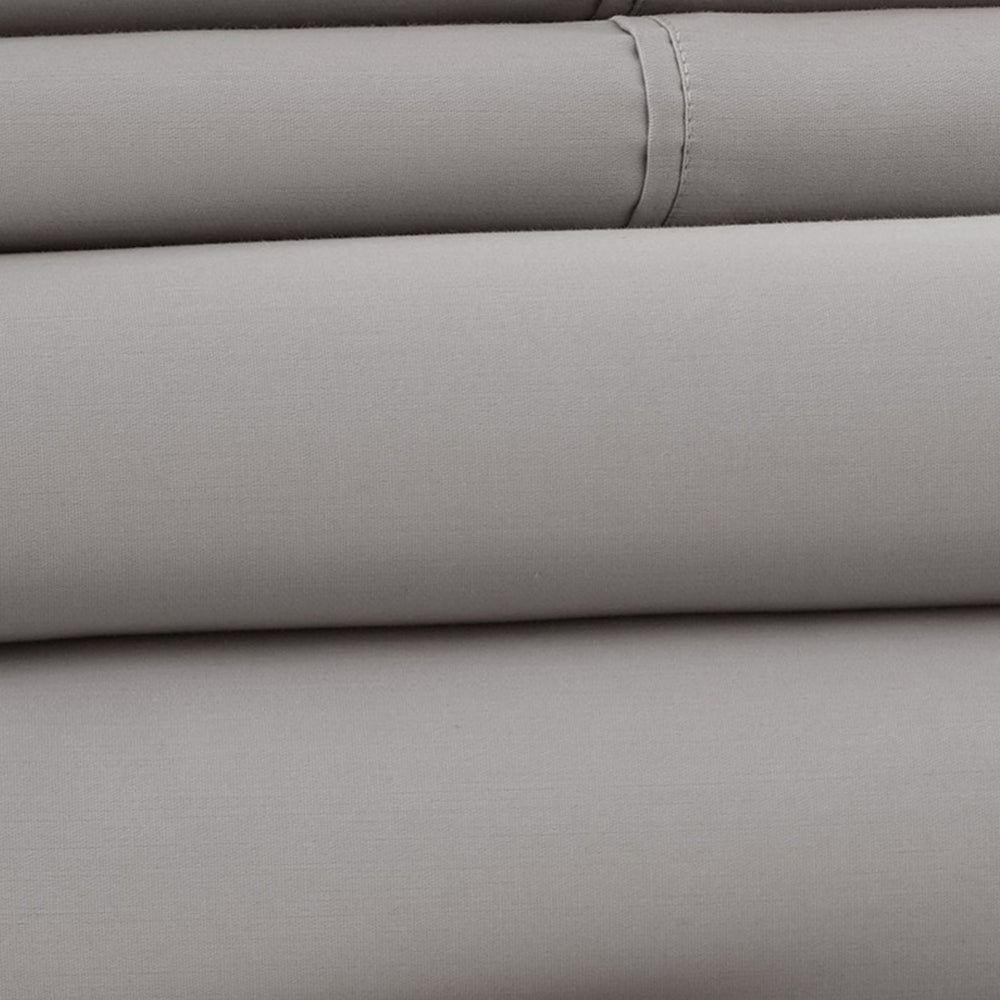 Forli 6 Piece Microfiber Full Sheet Set with Nano Technology , Gray - BM203072