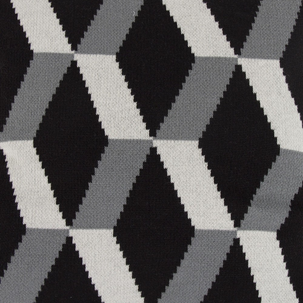 20 x 20 Inch Cashmere Pillow with Zig Zag Pattern, Set of 2, Black and Gray - BM203517 By Casagear Home