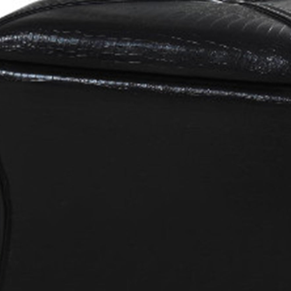 Leatherette Button Tufted Square Storage Ottoman with Seating, Black - BM204193