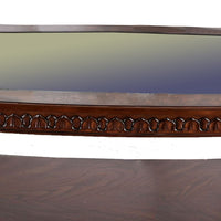 Traditional Coffee Table with Cabriole Legs and Wooden Carving, Brown - BM205329