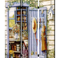 3 Panel Foldable Canvas Screen with Country Living Print, Multicolor - BM205405