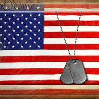 Canvas American Flag with Necklace Wall Print, Large, Multicolor - BM205900
