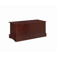 Traditional Style Lift Top Wooden Chest with Locking Lid, Dark Brown - BM215984