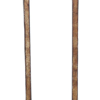Hexagonal Frame Candle Holder with Mirror Panel, Set of 2,Gold and Silver - BM217259