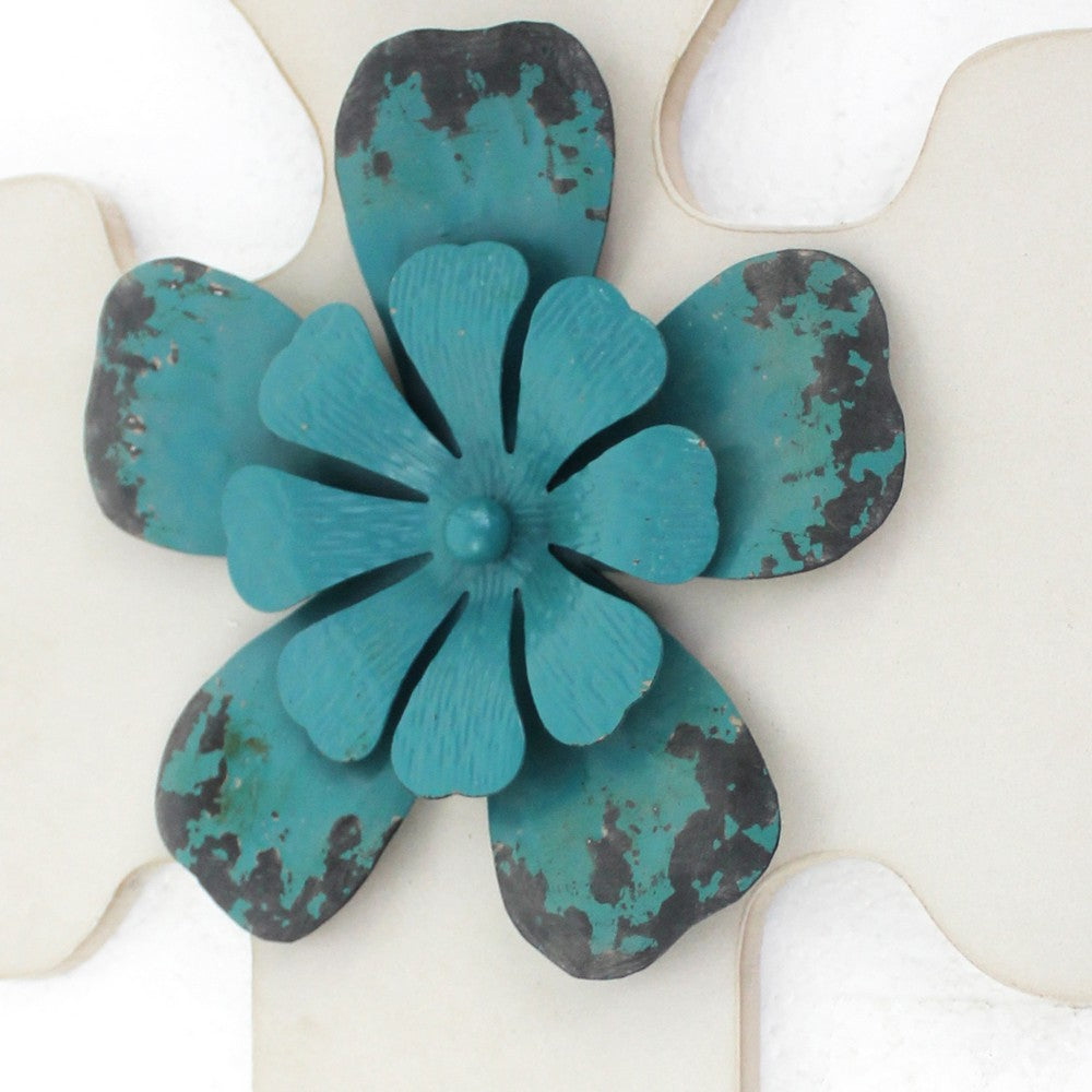 Rustic Wooden Cross Wall Decor, White - BM218406