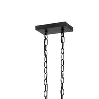60 X 4 Watt Wood and Metal Chandelier with 6 Foot Chain, Brown and Black - BM224714