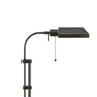 Metal Rectangular Floor Lamp with Adjustable Pole, Dark Bronze - BM225081