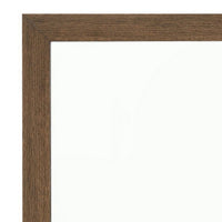 Transitional Style Wooden Frame Mirror with Grain Details, Brown - BM225938