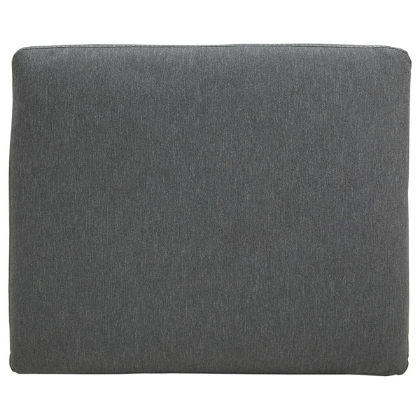 Fabric Oversized Accent Ottoman with Contrast Stitching, Dark Gray - BM226125