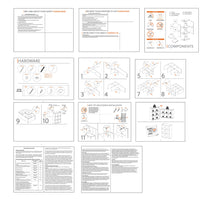 6 Cube Wooden Organizer with Grain Details, Washed White - BM227057