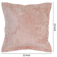 22 X 22" Fabric Throw Pillow with Flanged Edges, Pink By Casagear Home