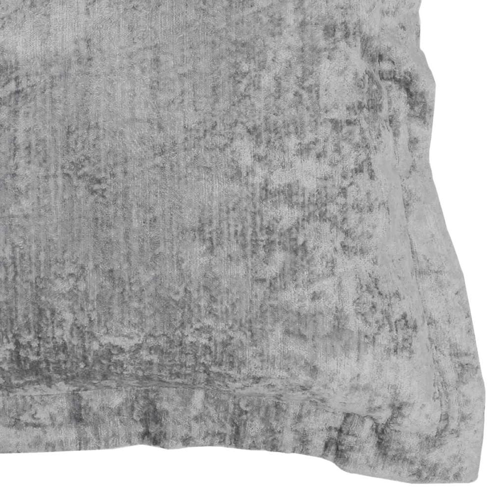 22 X 22" Fabric Throw Pillow with Flanged Edges, Gray By Casagear Home