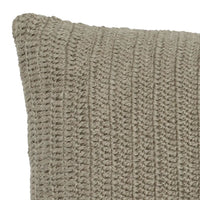 22 x 22" Throw Pillow with Hand Knit Details, Brown By Casagear Home