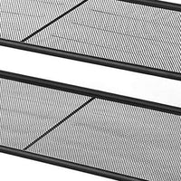 39 Inches Wooden Shoe Organizer with Mesh Shelves, Brown and Black - BM233368