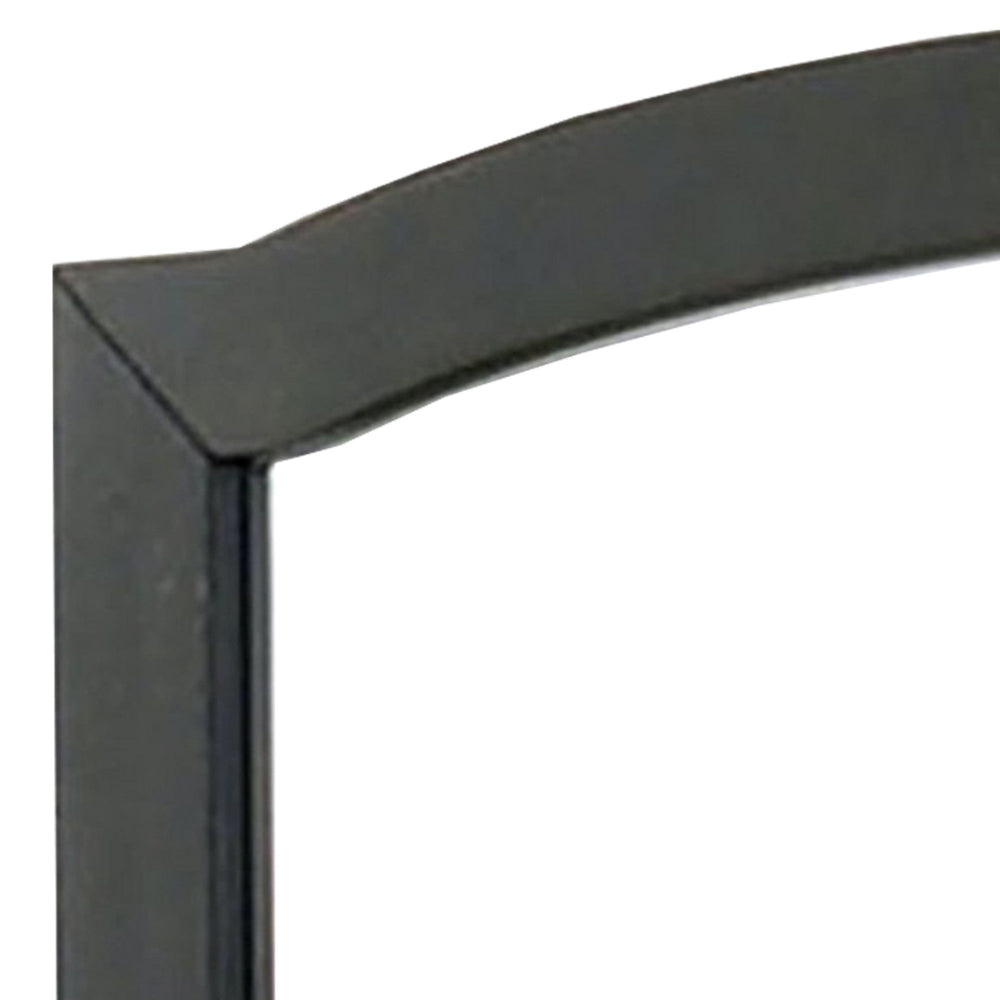 35 Inch Transitional Style Wooden Frame Square Mirror, Black - BM233736