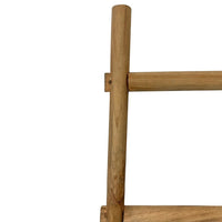 59 Inch Wooden Decorative Ladder with 5 Steps, Brown - BM238296