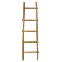 59 Inch Wooden Decorative Ladder with 5 Steps, Brown - BM238296
