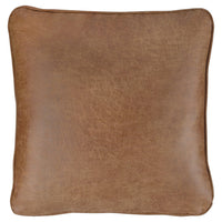 20 x 20 Leatherette Accent Pillow, Set of 4, Brown By Casagear Home