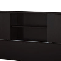 Twin Bookcase Headboard with 2 Sliding Doors, Red Cocoa - BM247076