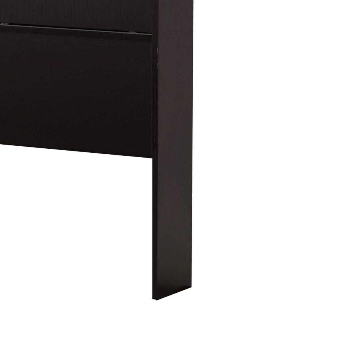 Twin Bookcase Headboard with 2 Sliding Doors, Red Cocoa - BM247076